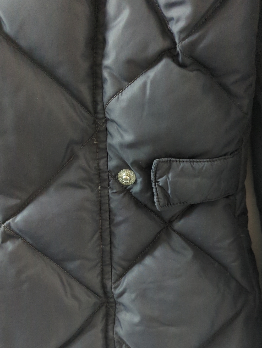 Eddie Bauer 700 Fill Down Jacket Womens S Black Diamond Quilted Puffer Coat 2009 - Picture 6 of 13